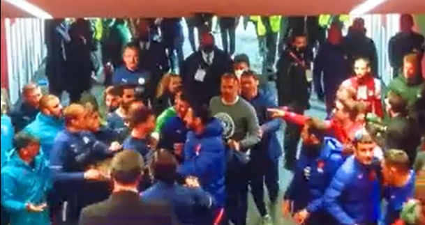(Video) Fiery footage of tunnel scrap after Man City v Atletico as bizarre behind-the-scenes action aired