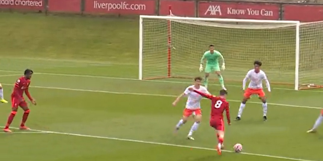(Video) Watch Tyler Morton’s stunning long-range nutmeg goal in 4-1 thrashing of Blackpool U23s