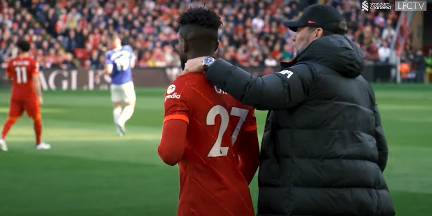 (Video) Listen to Anfield lovingly chant Divock Origi’s name ahead of second-half Merseyside derby introduction