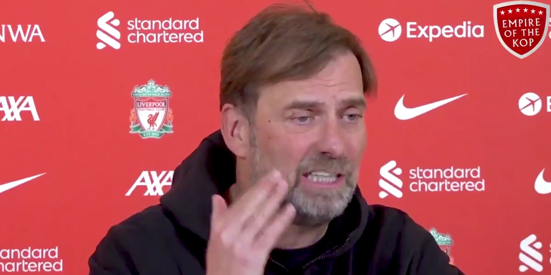 (Video) “If you cannot shout and sing, stay at home” – Jurgen Klopp demands a ‘sensational’ Anfield atmosphere
