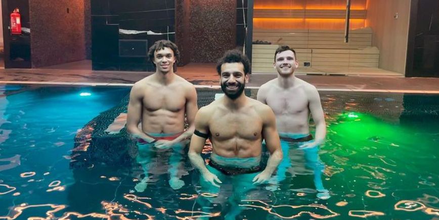 (Image) Recovery starts early for Mo Salah, Andy Robertson and Trent Alexander-Arnold following Benfica victory