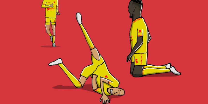 (Image) Artist recreates Fabinho’s failed knee-slide and the midfielder hilariously replies to the artwork