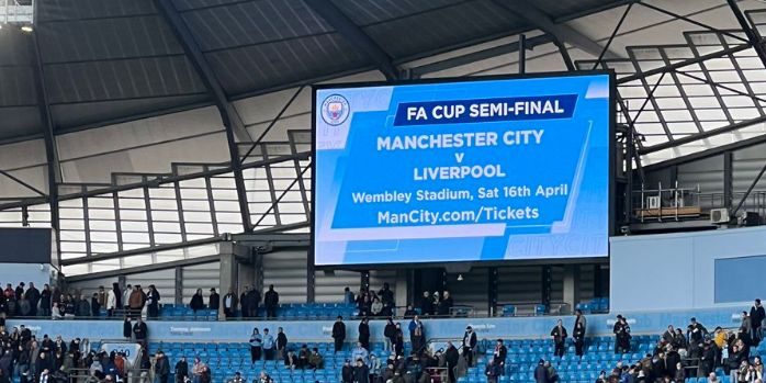 (Image) Manchester City are still selling FA Cup semi-final tickets as eagle-eyed Reds spot Etihad Stadium adverts