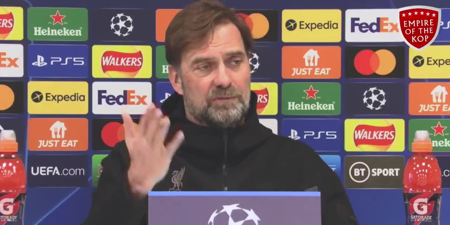 (Video) Jurgen Klopp hits back at ‘cheeky’ reporter for Pep Guardiola question during Champions League press conference