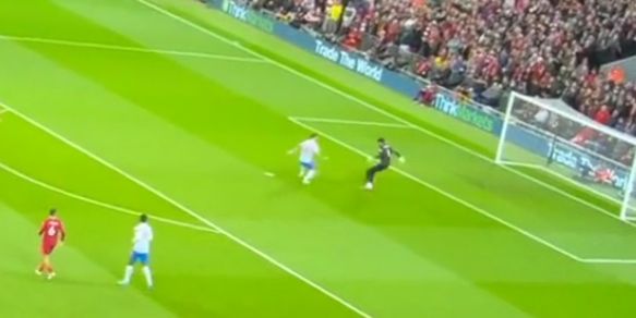 (Video) Alisson Becker leaves Bruno Fernandes for dead with calm Cruyff turn inside his own box during 4-0 win at Anfield
