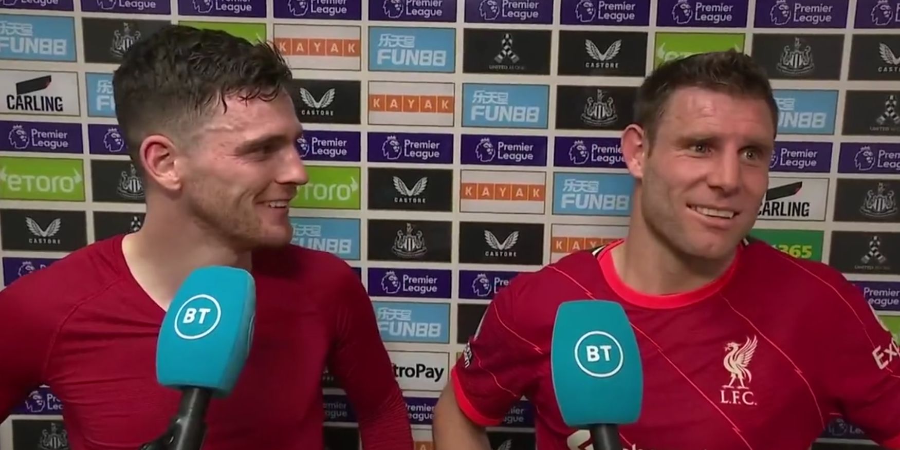 (Video) “Well done you, James!” – Andy Robertson’s hilarious reaction to discovering that James Milner won man of the match