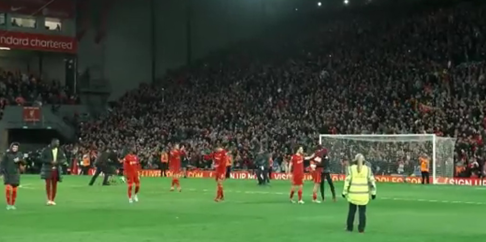 (Video) Virgil van Dijk copies Klopp fist-pumps whilst Liverpool boss celebrates with fans