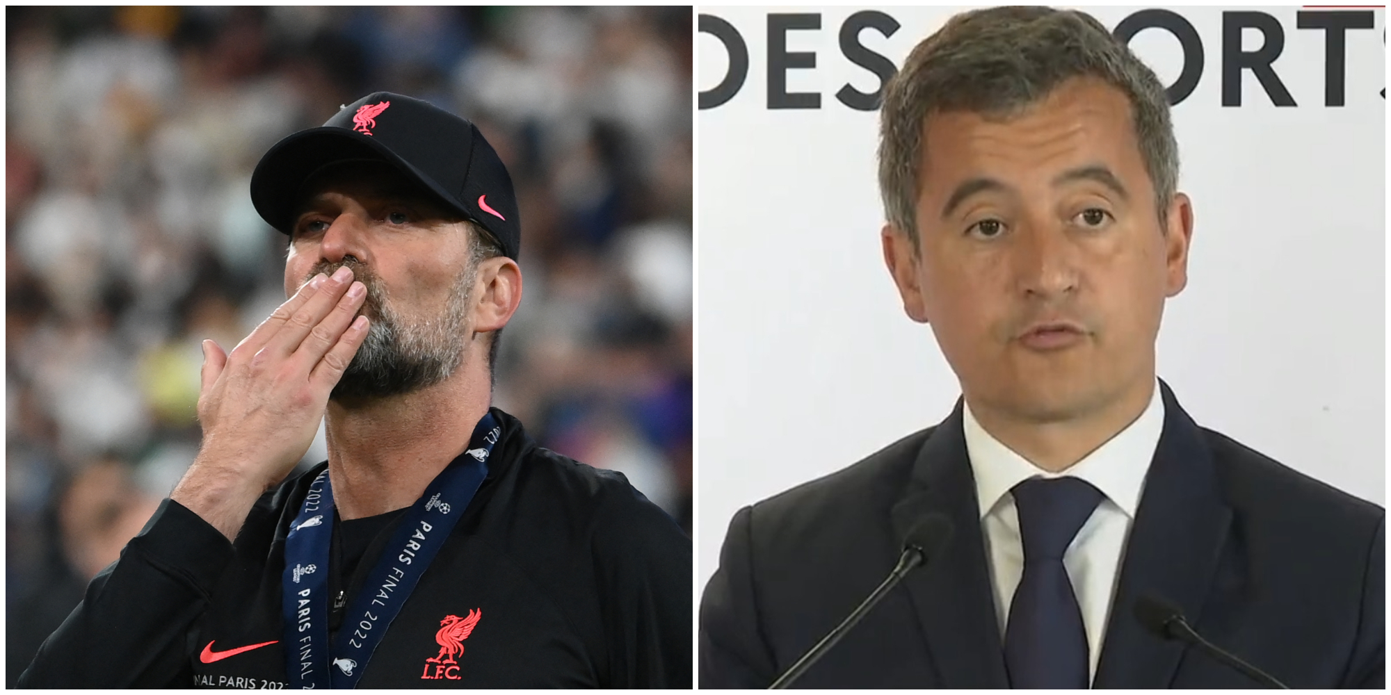 (Video) French interior minister Darmanin points the finger at Jurgen Klopp for the horrifying events in Paris