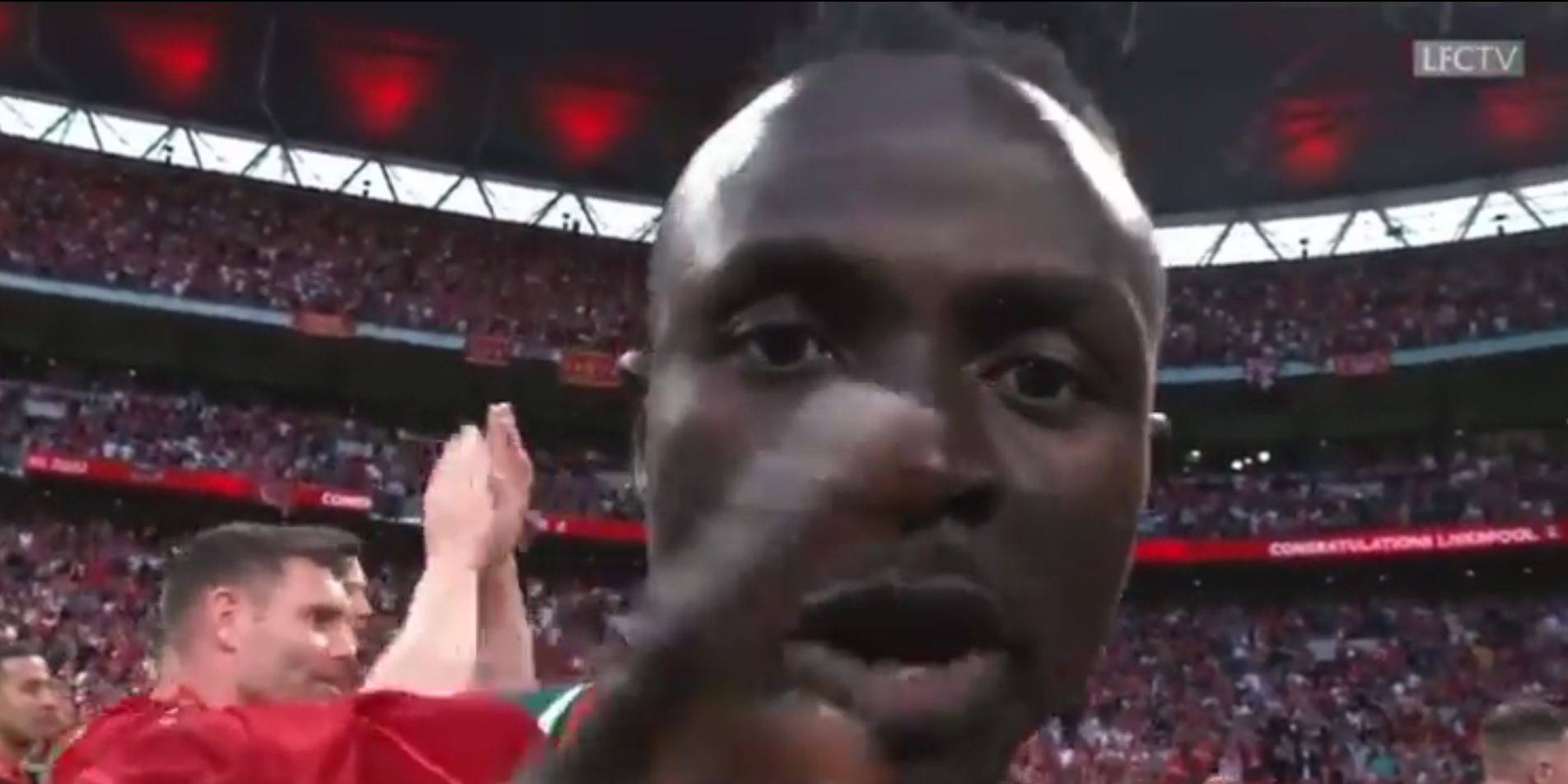(Video) Mane fires four-word message at Real Madrid after FA Cup victory