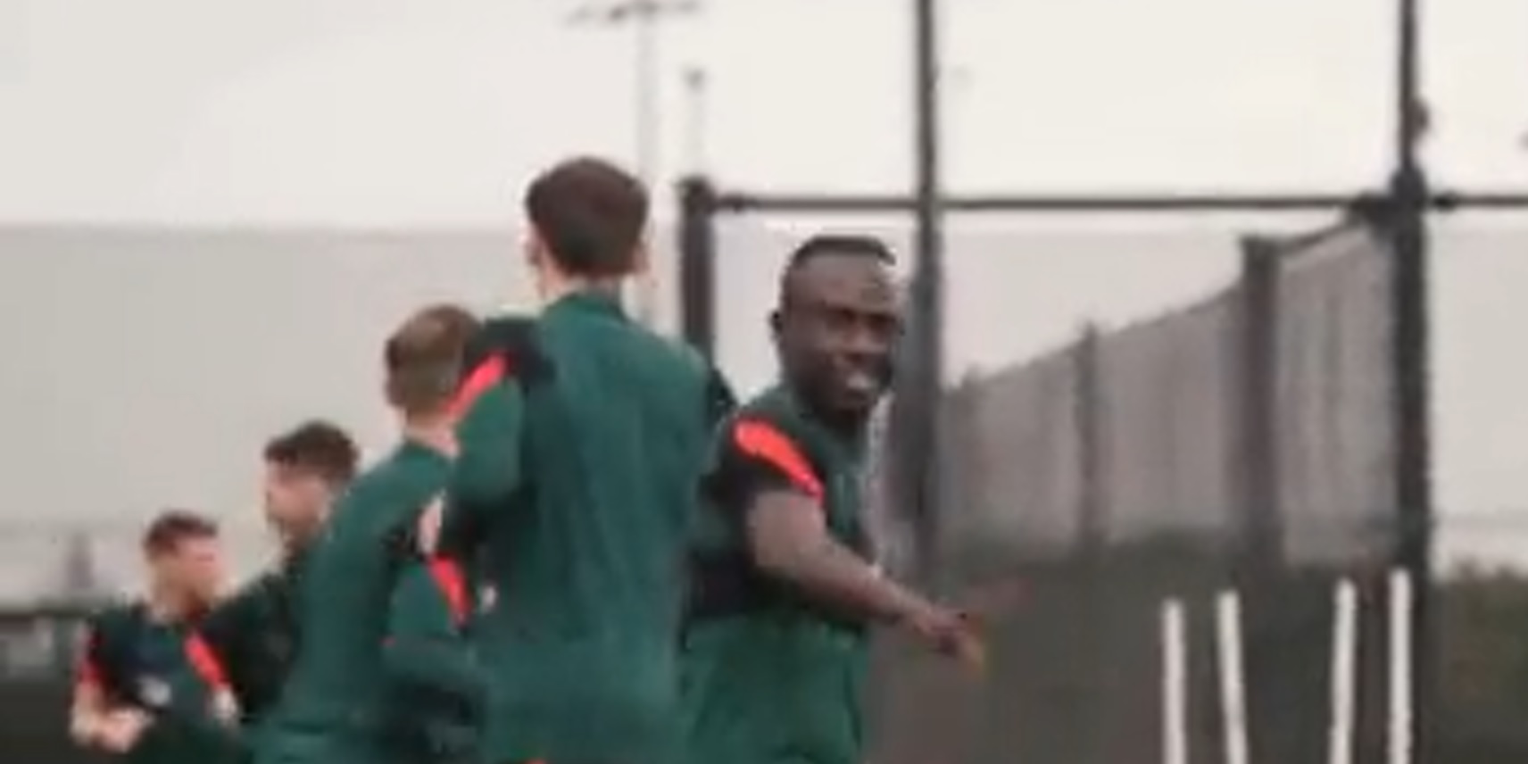 (Video) Watch Mane being wonderfully goofy during Liverpool training