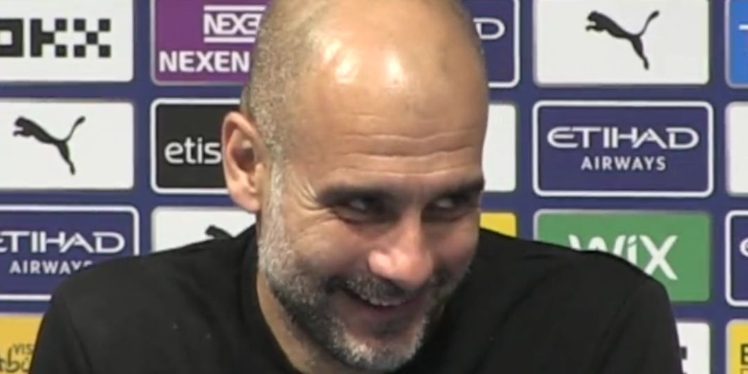(Video) “You are a Liverpool fan” – Pep Guardiola’s Liverpool obsession continues with bizarre press conference remark