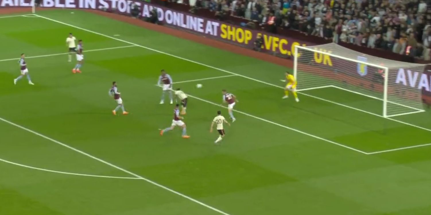 (Video) Sadio Mane heads Liverpool into the lead at Villa Park after a great cross from Luis Diaz