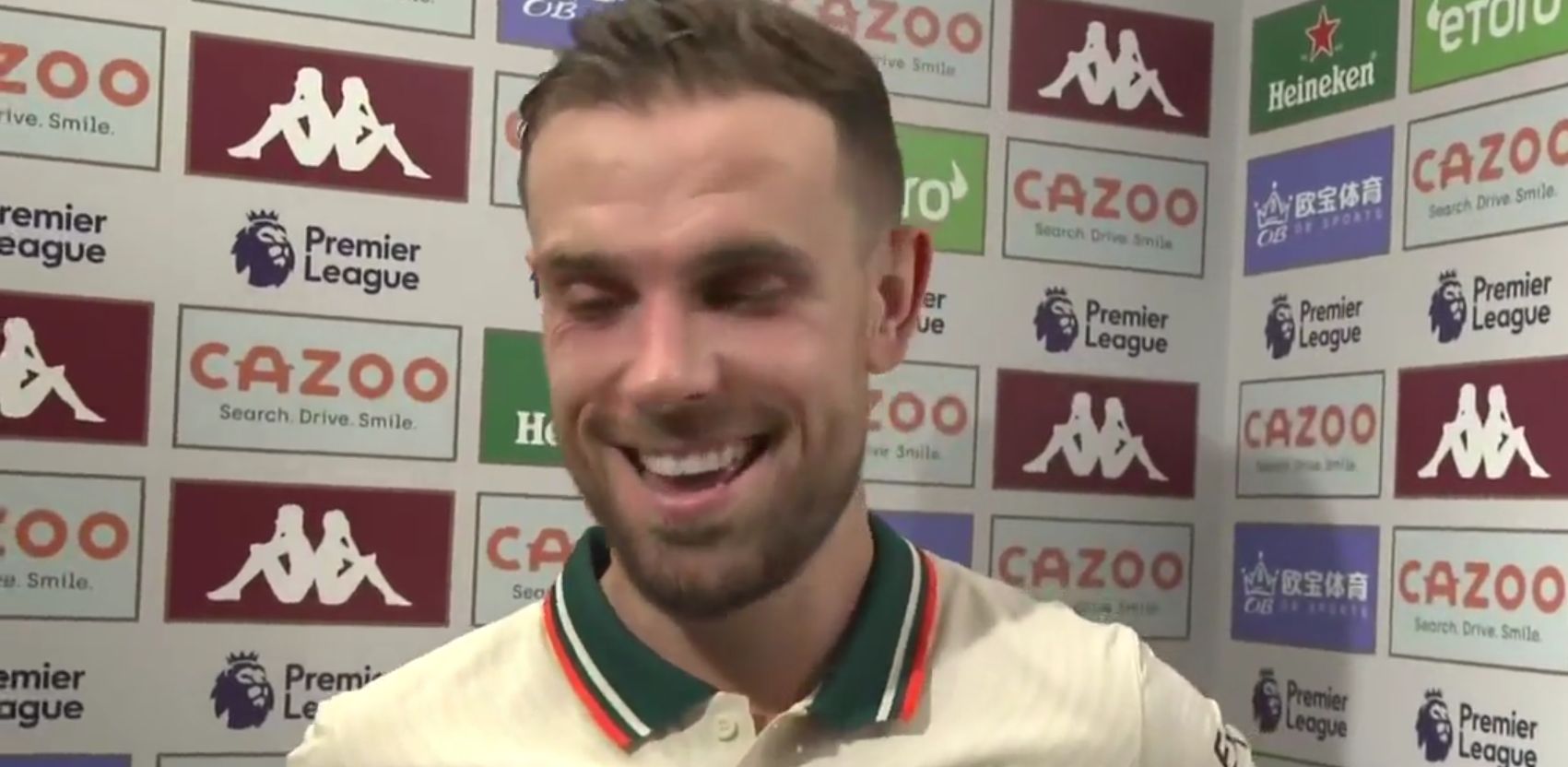 (Video) “You’ve got to react” – Jordan Henderson credits the team’s comeback from a draw against Tottenham to win against Villa