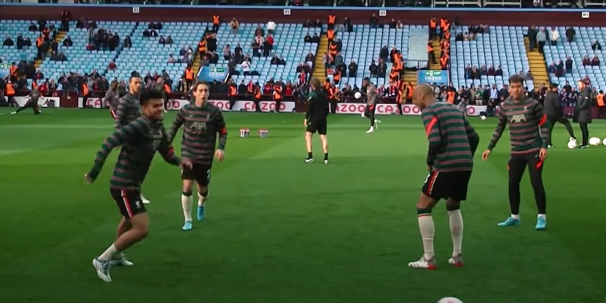(Video) Eagle-eyed Liverpool fans believe they spot the moment Fabinho is injured during the warm-up against Aston Villa