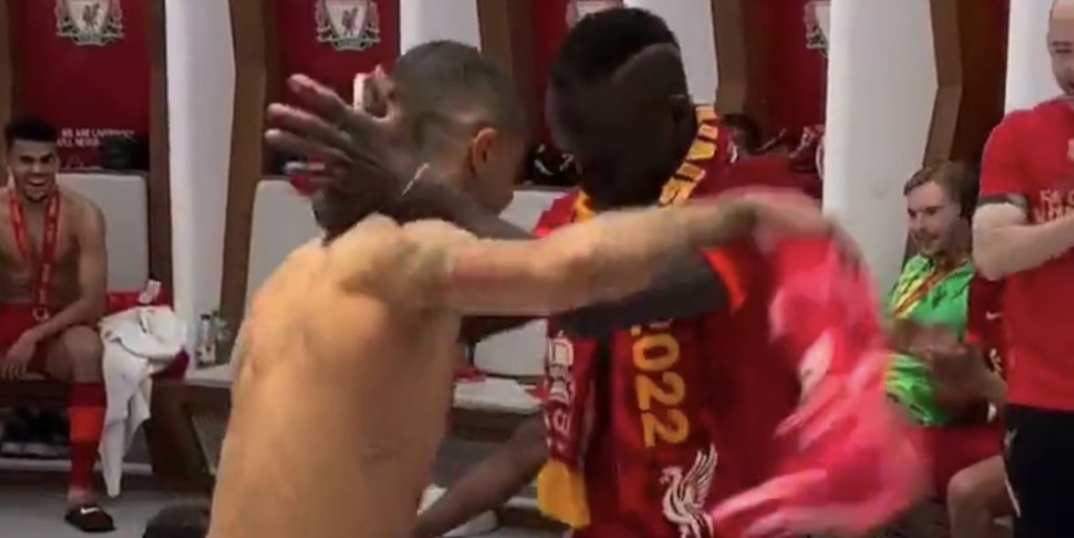 (Video) Divock Origi joins the rest of the Liverpool players singing his chant inside Wembley dressing room after FA Cup win