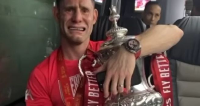 (Video) James Milner shares hilarious crying face filter video whilst celebrating with the FA Cup after victory over Chelsea at Wembley