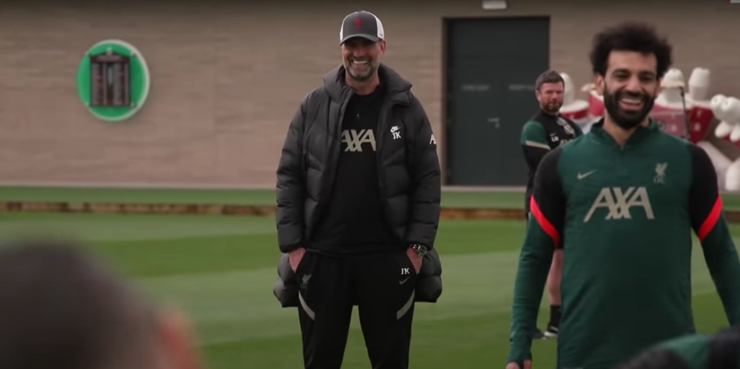 (Video) Jurgen Klopp watches on like a proud father as his players enjoy the pre-Wolves training session