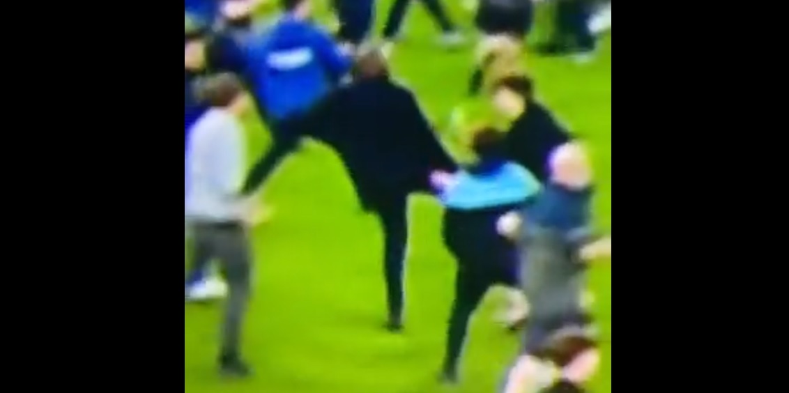 (Video) Patrick Vieira kicks Everton fan to the ground for harassing him after Crystal Palace defeat