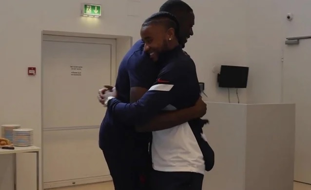 (Images) Konate seen hugging reported Liverpool target & ex-teammate; could tick two major boxes for Reds
