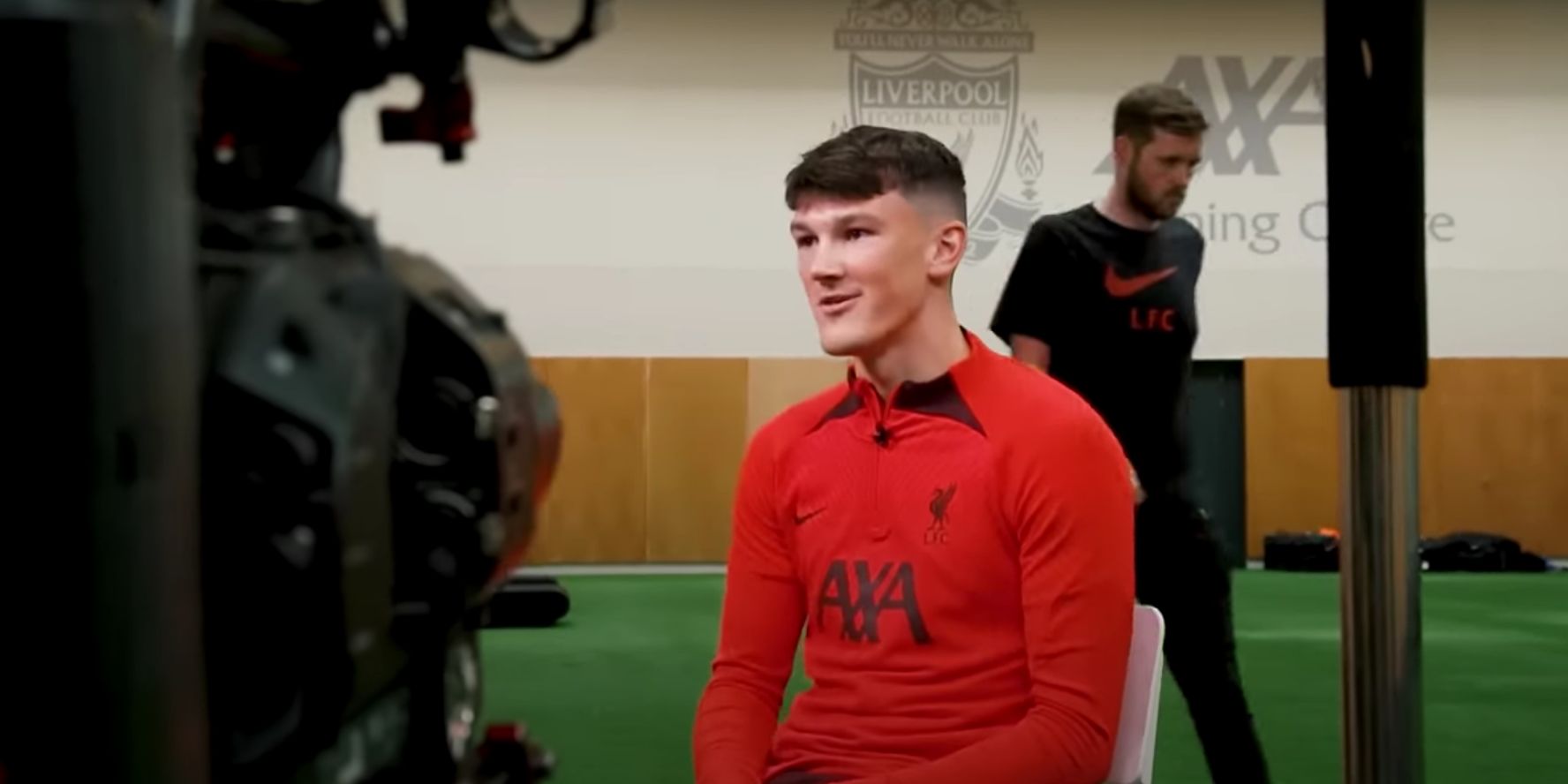 (Video) “It’s not my favourite thing!” – Calvin Ramsay was a little uncomfortable as he sat down for his first Liverpool interview