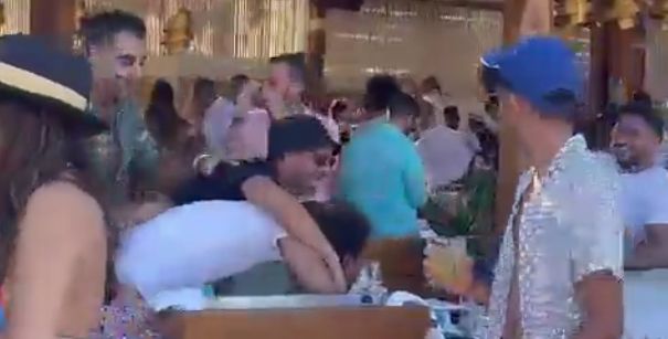 (Video) Mo Salah’s friends jump to joy as his new contract at Liverpool is announced