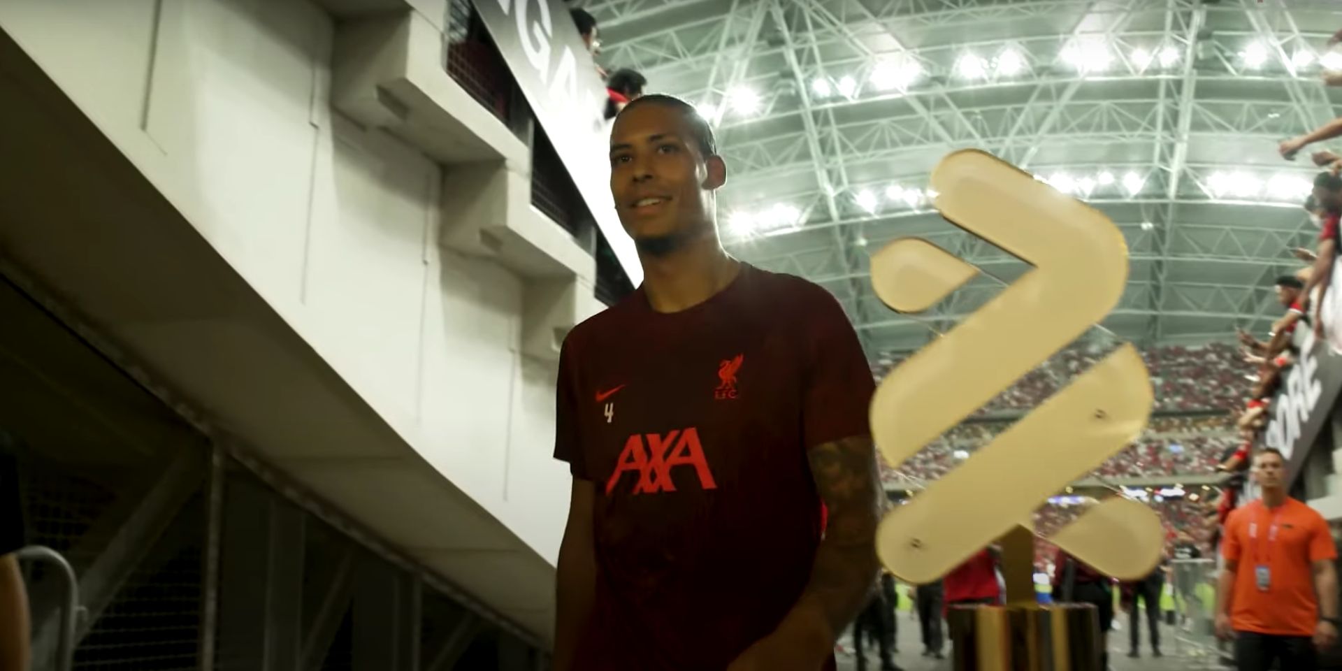 van Dijk beams with huge smile after Singaporean fan shouts 