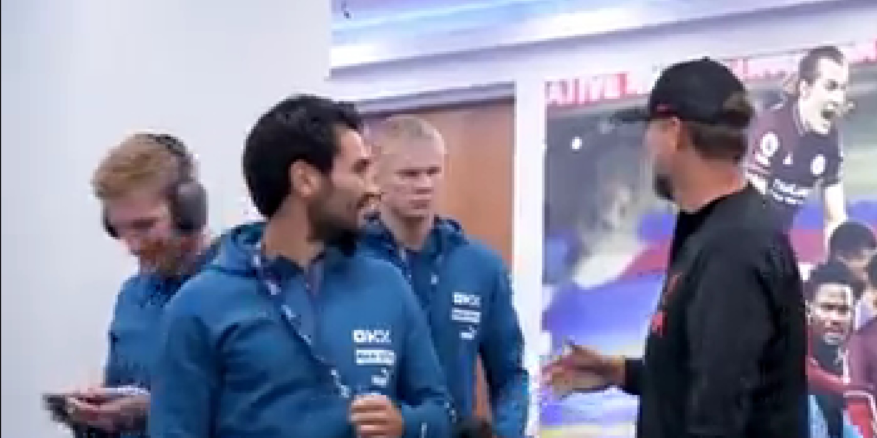 (Video) How Klopp reacted to seeing Erling Haaland at King Power Stadium