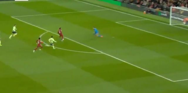 (Video) Salah ruins his marker and scores huge goal v Man City