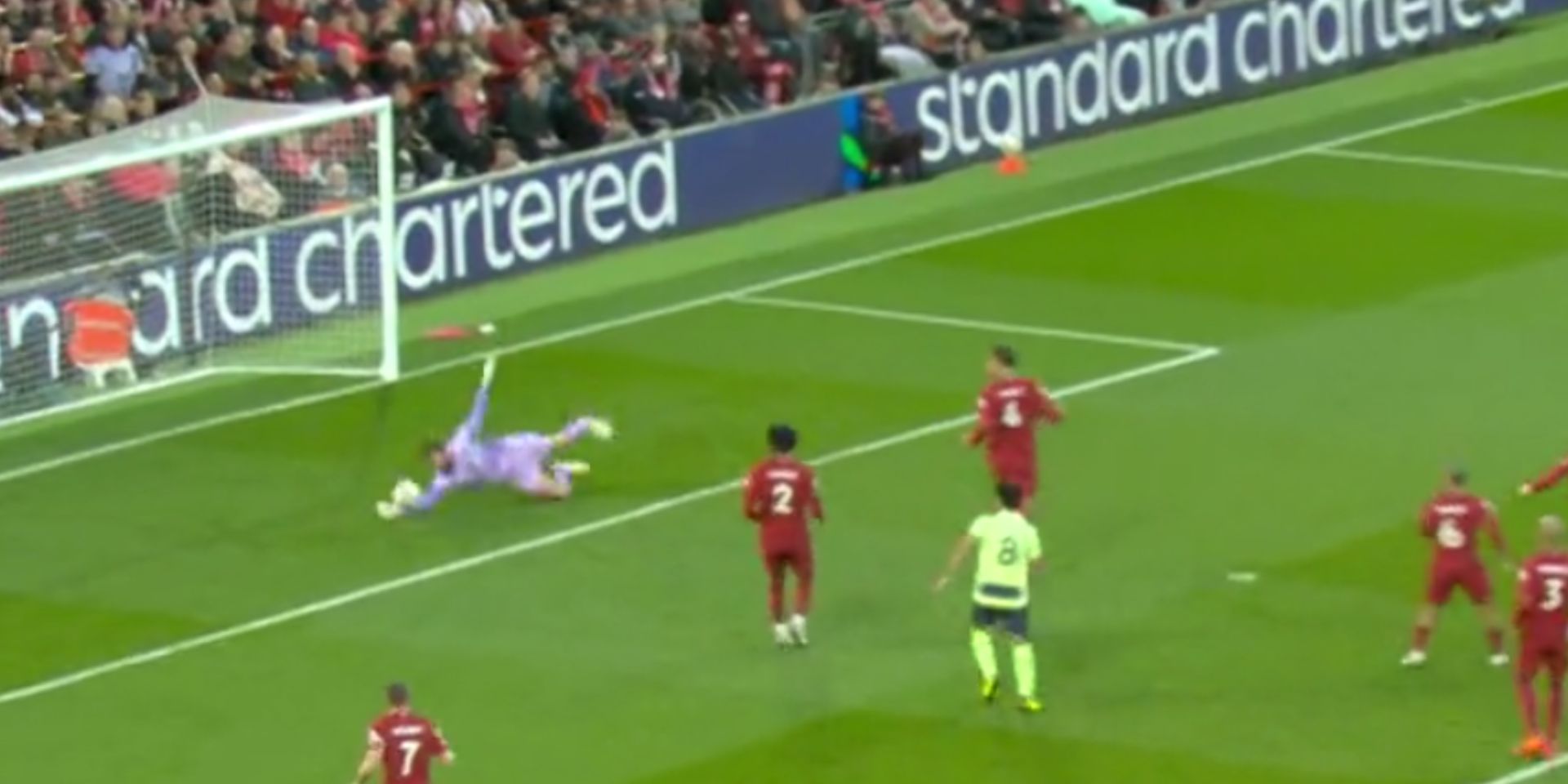 (Video) Alisson makes a huge save from Erling Haaland to help Liverpool secure big victory
