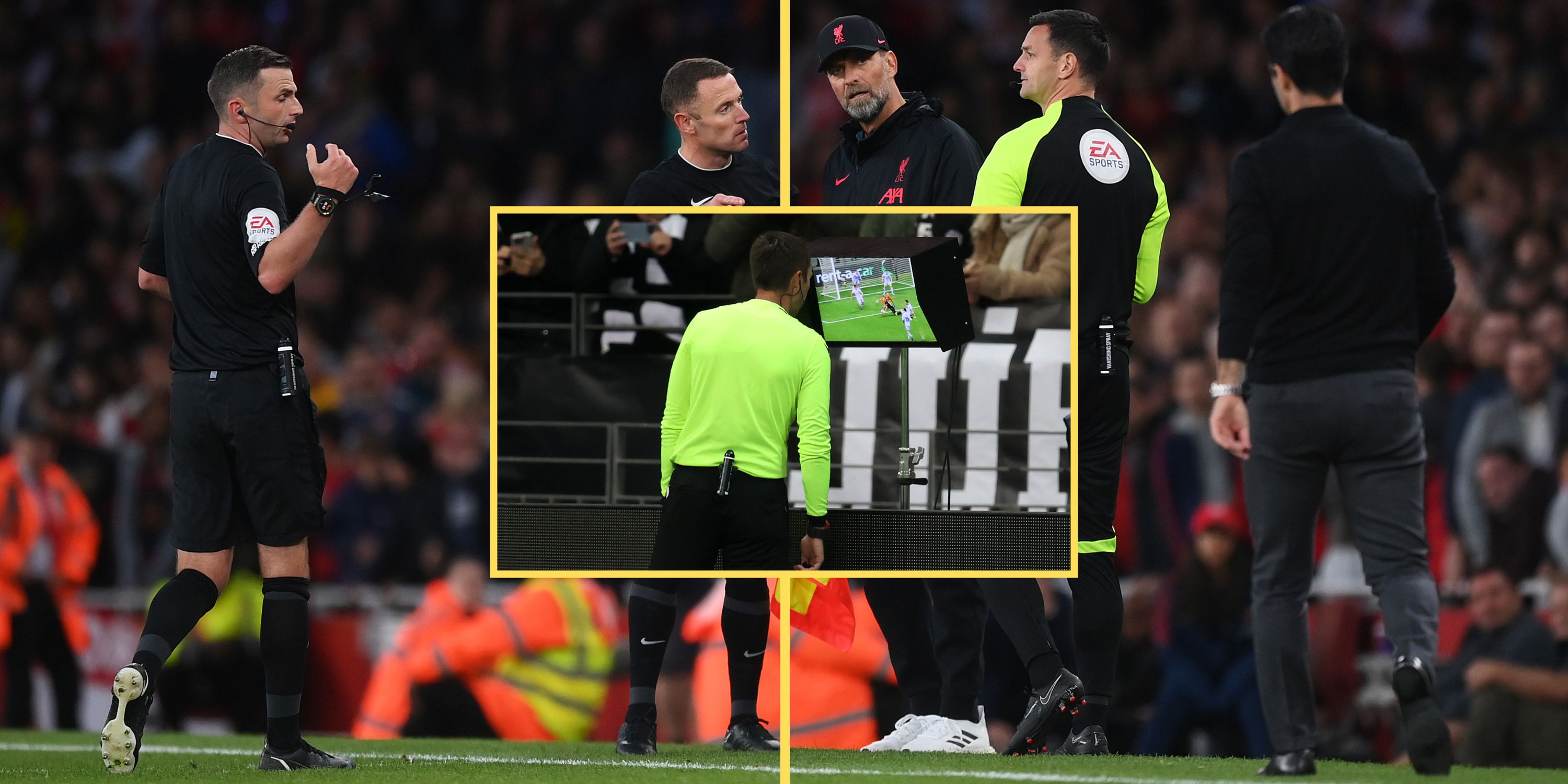 (Images) Side-by-side view of controversial penalty calls suggest VAR cost Liverpool in Arsenal defeat