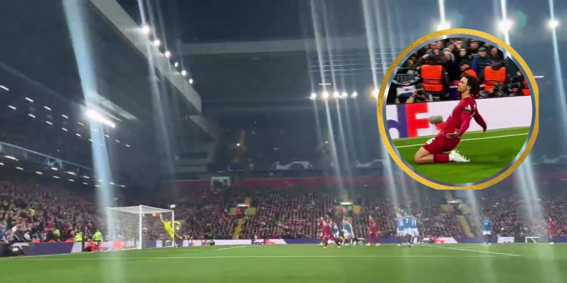 (Video) Brilliant fan angle of Alexander-Arnold’s perfect Rangers free-kick