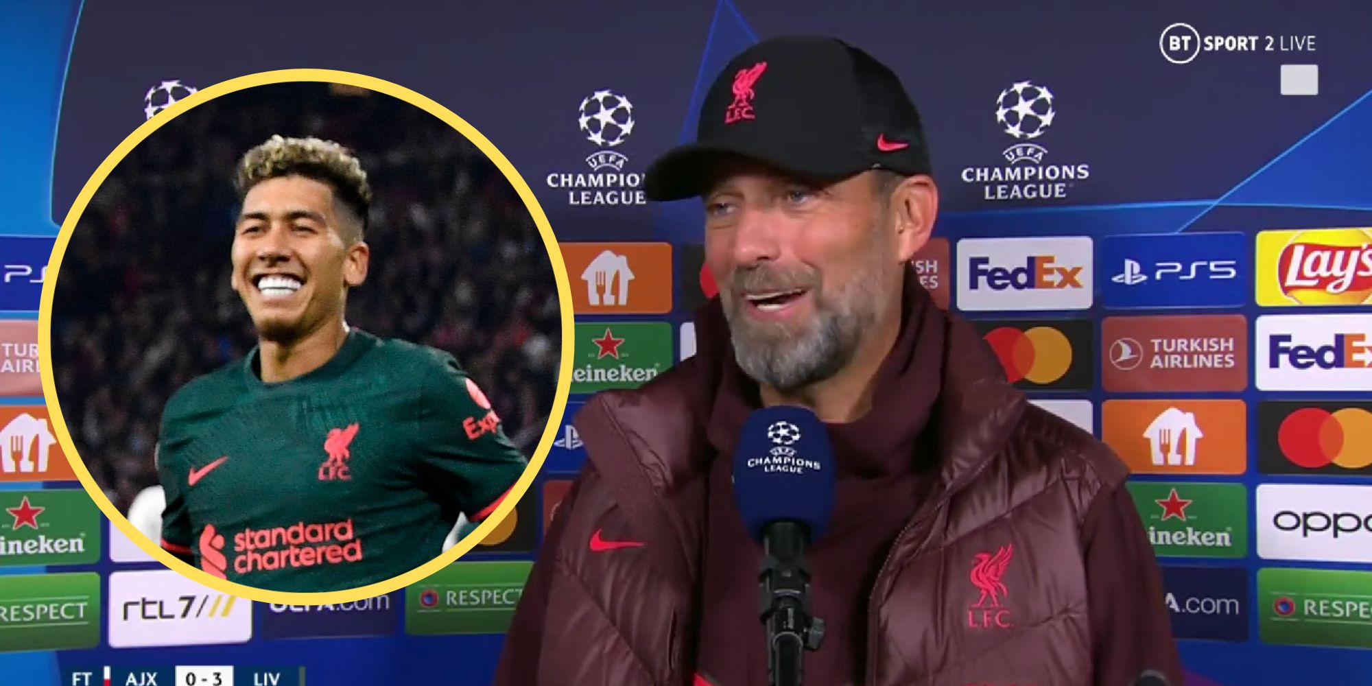 How Bobby Firmino ‘surprised’ Darwin Nunez just before half-time whistle in Ajax win