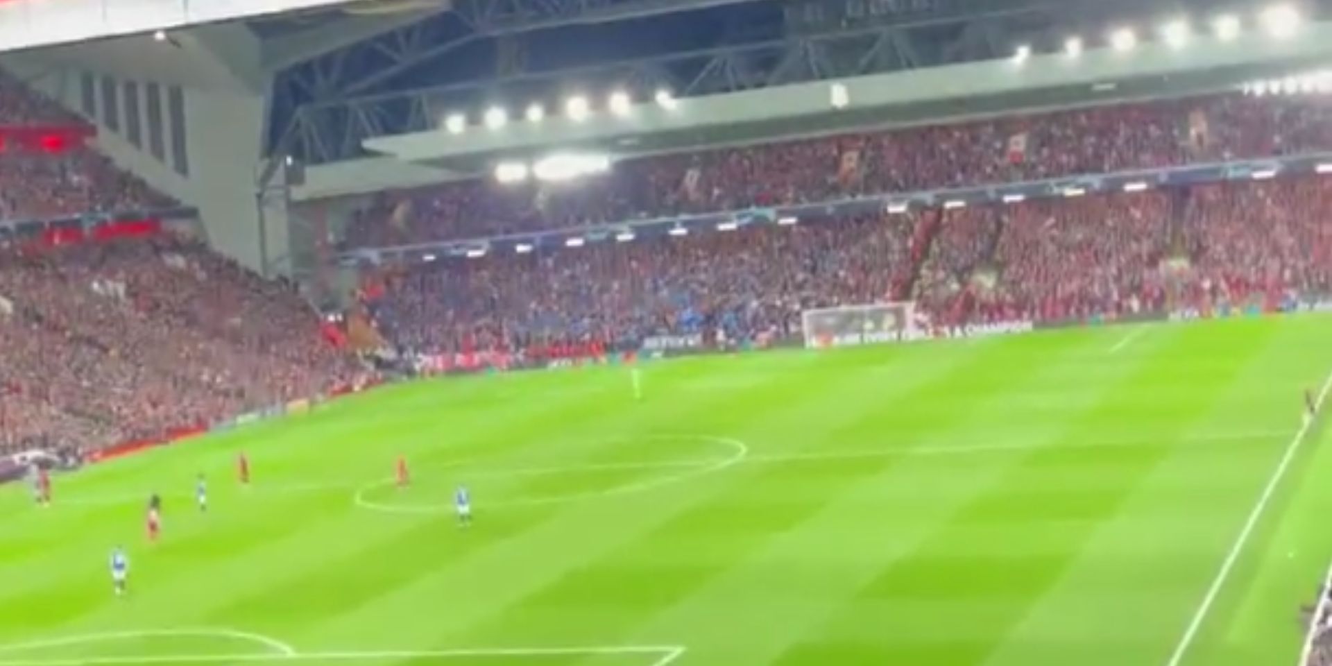 (Video) Liverpool fans reply to Rangers singing National Anthem at Anfield
