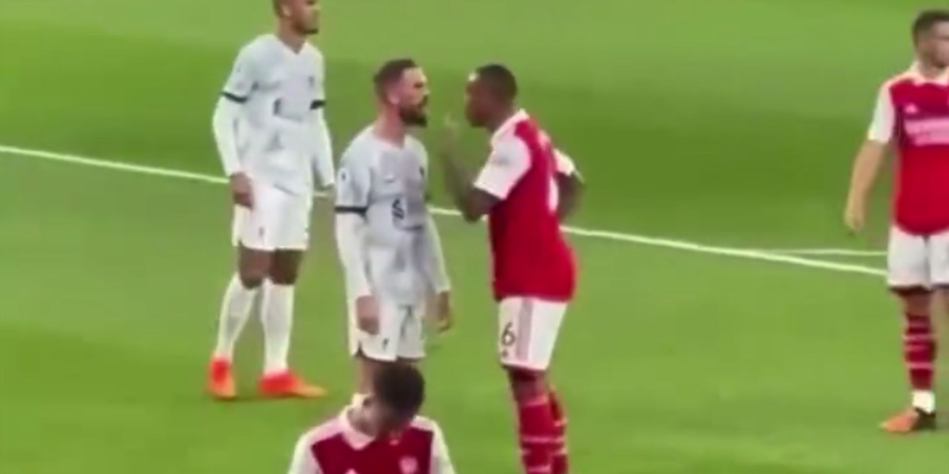 (Video) Fan footage of the incident between Henderson and Gabriel which the FA are ‘investigating’