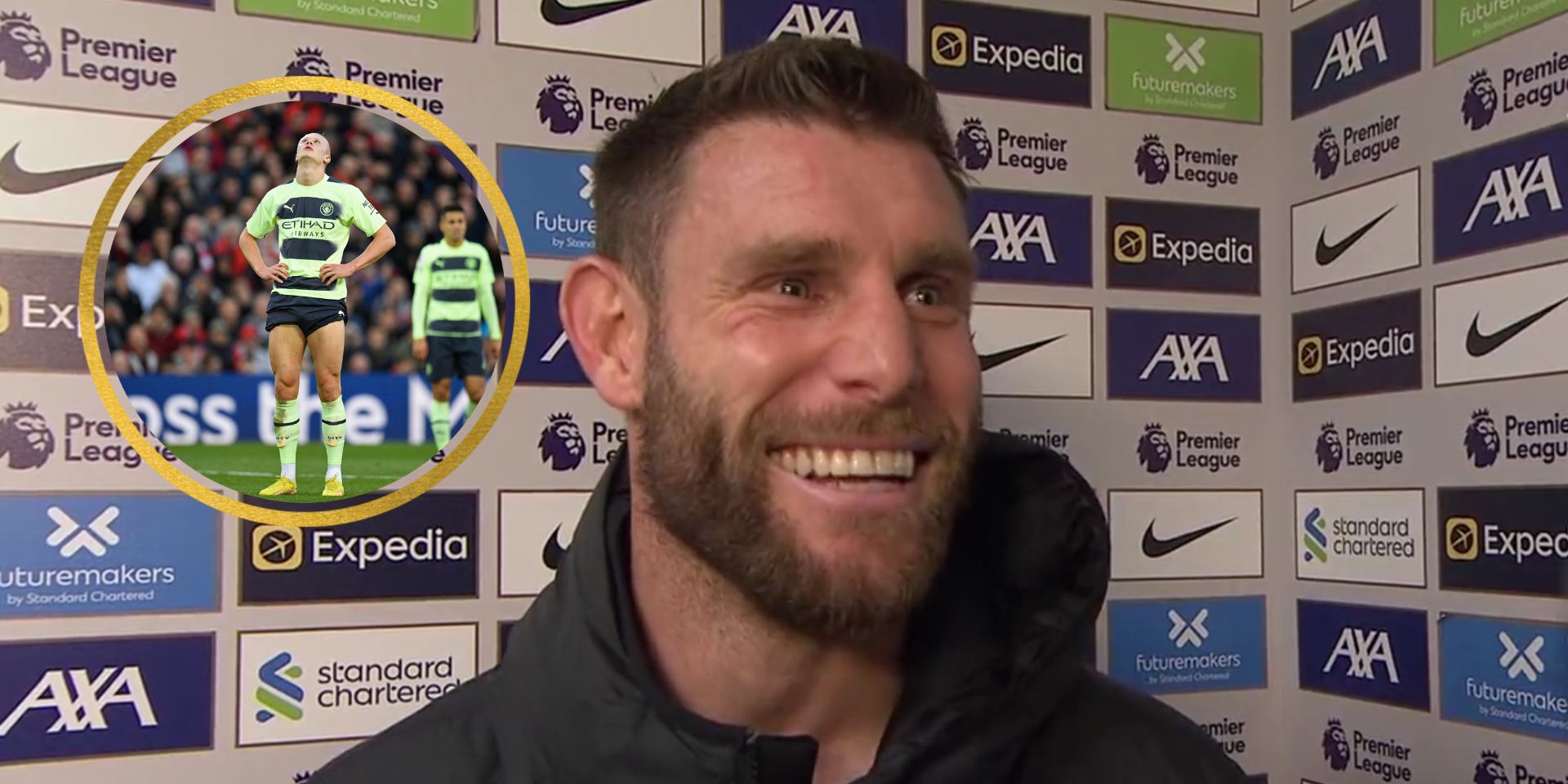 (Video) James Milner labels Erling Haaland a liar after Man City victory