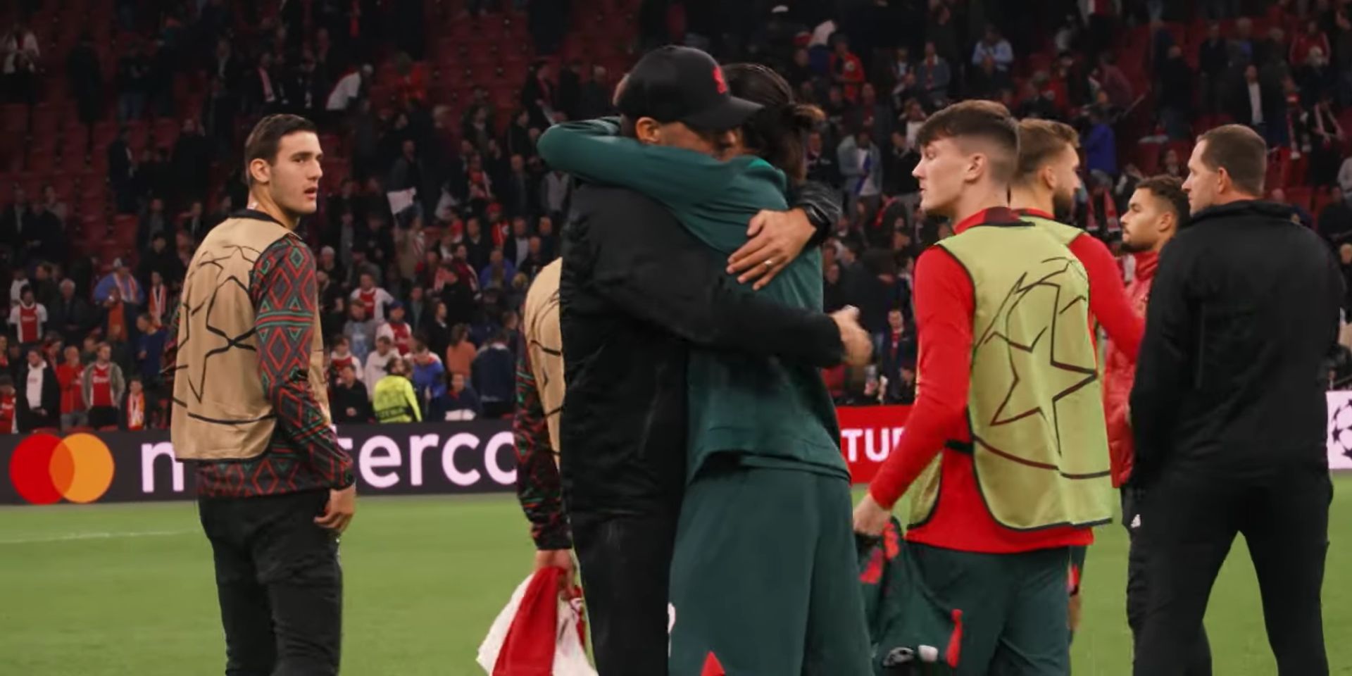 (Video) Klopp and Nunez share intense hug after goal scoring Ajax display