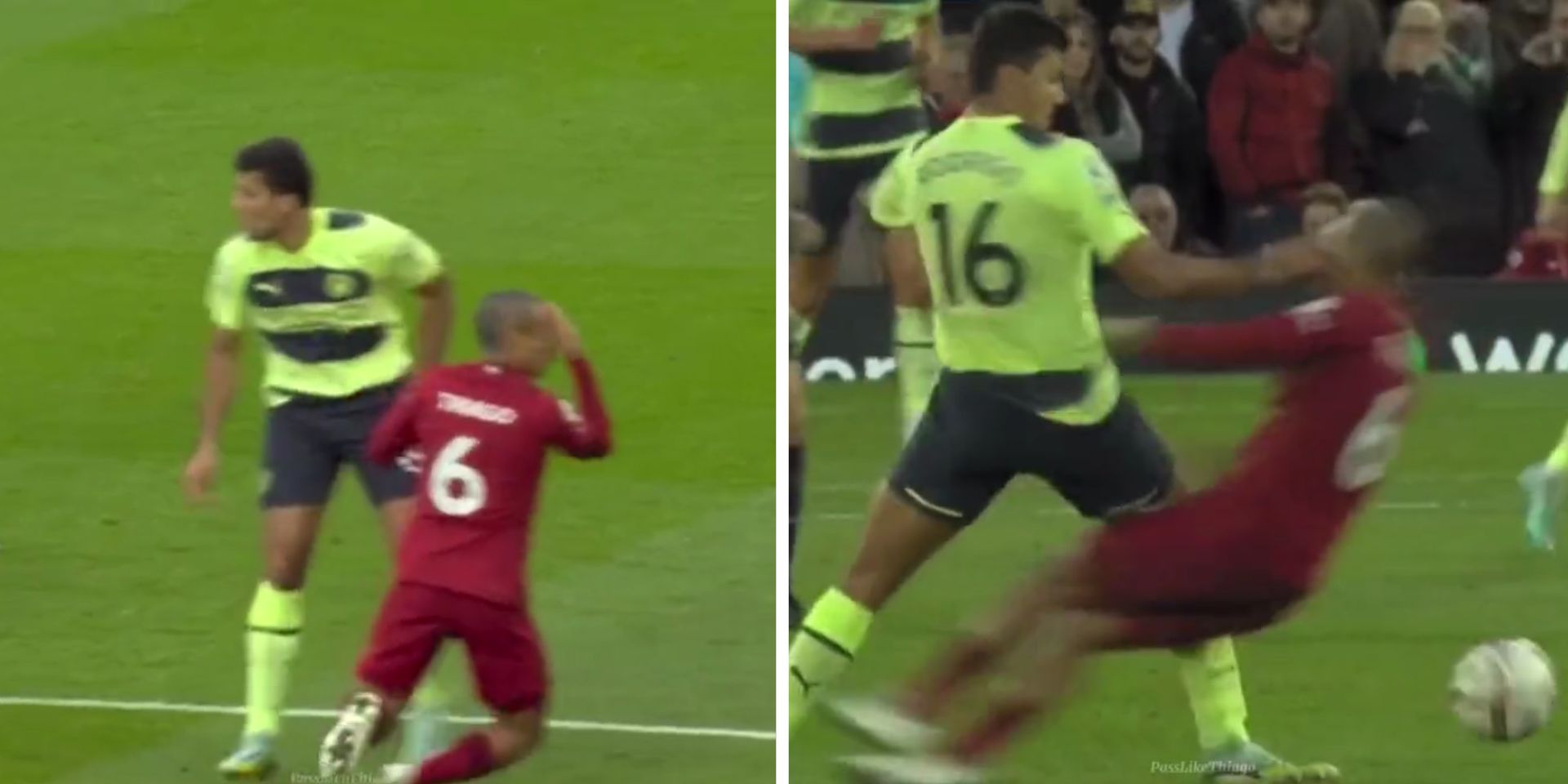 (Video) How Thiago got revenge on Rodri’s off-the-ball clash during Anfield victory