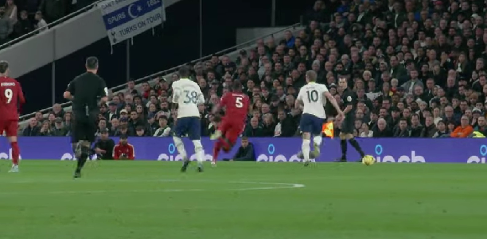 (Video) Konate had Van Dijk applauding him over what he did to Harry Kane v Tottenham