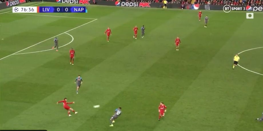 (Video) Outrageous Alexander-Arnold pass against Napoli will have Liverpool fans drooling
