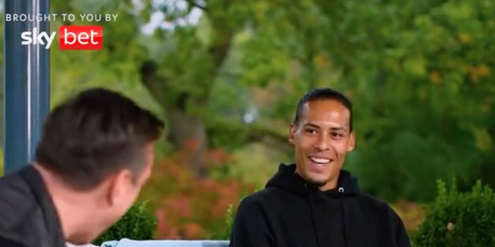 (Video) ‘He’ll be in the stands’ – Virgil van Dijk creases Gary Neville with hilarious response to Jamie Carragher question