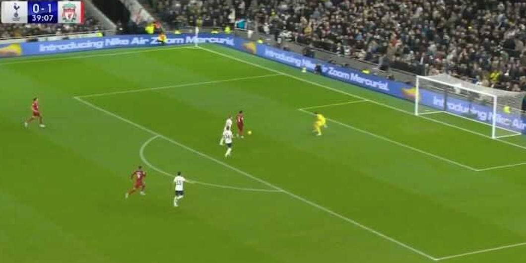 (Video) Salah ruthlessly punishes Dier howler to double Liverpool scoreline