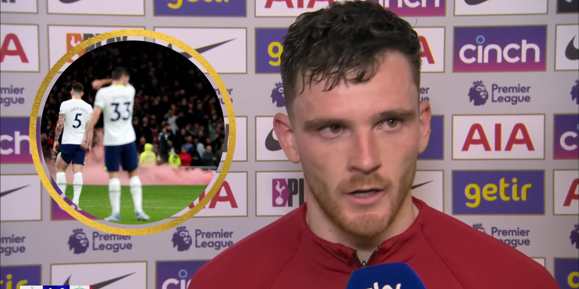 (Video) Andy Robertson on Spurs fans booing their side after Liverpool’s two-goal first-half