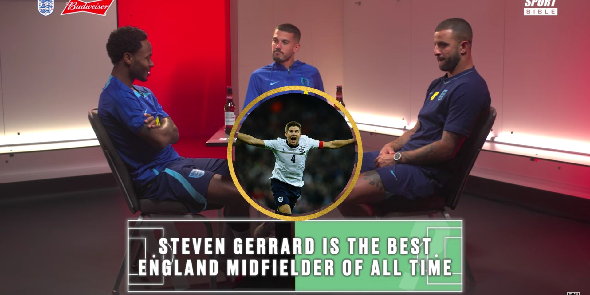 (Video) Sterling, Coady and Walker on Gerrard being the ‘best England midfielder of all time’