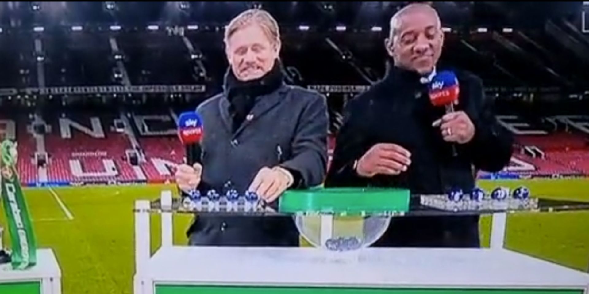 Legitimacy of Schmeichel and Dublin’s Liverpool cup draw questioned by some fans