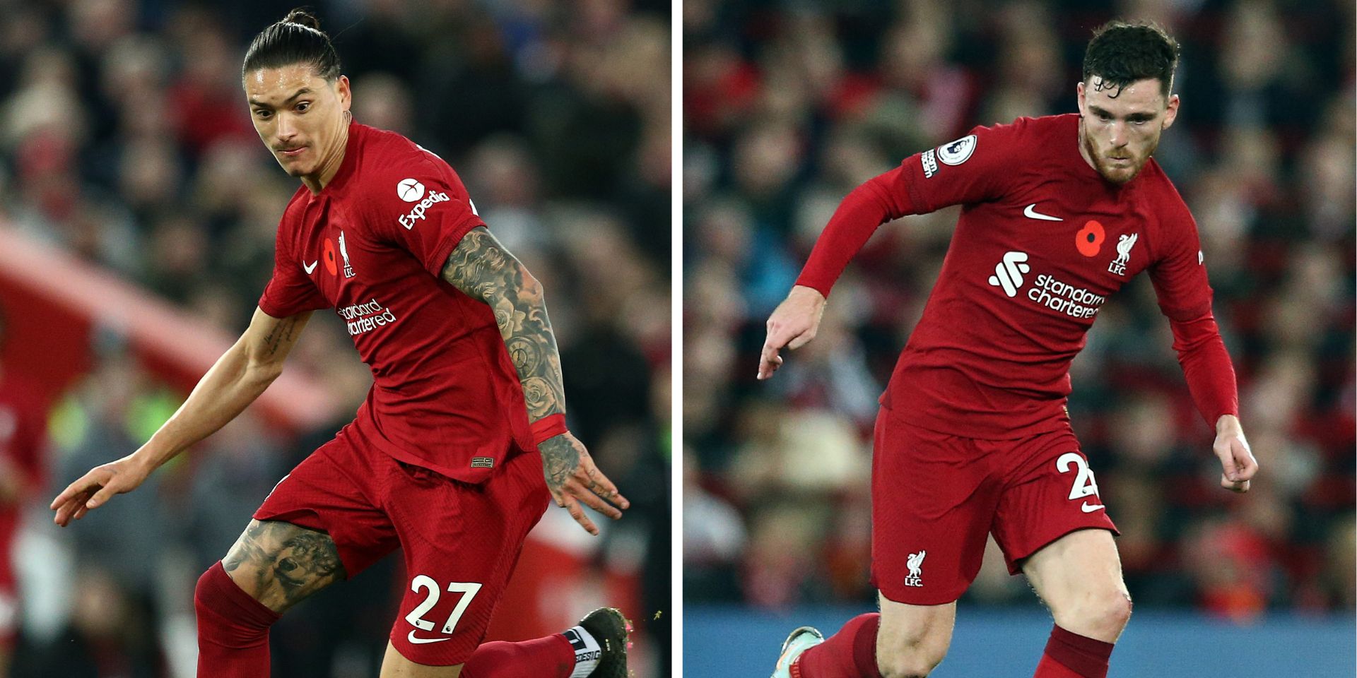 One has ‘got his form back’ and the other is a ‘nightmare for any defence’ as two Reds make team of the week
