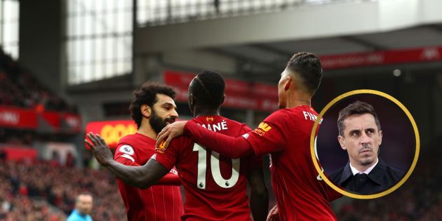 Neville, Liverpool, Mane, Salah, Firmino