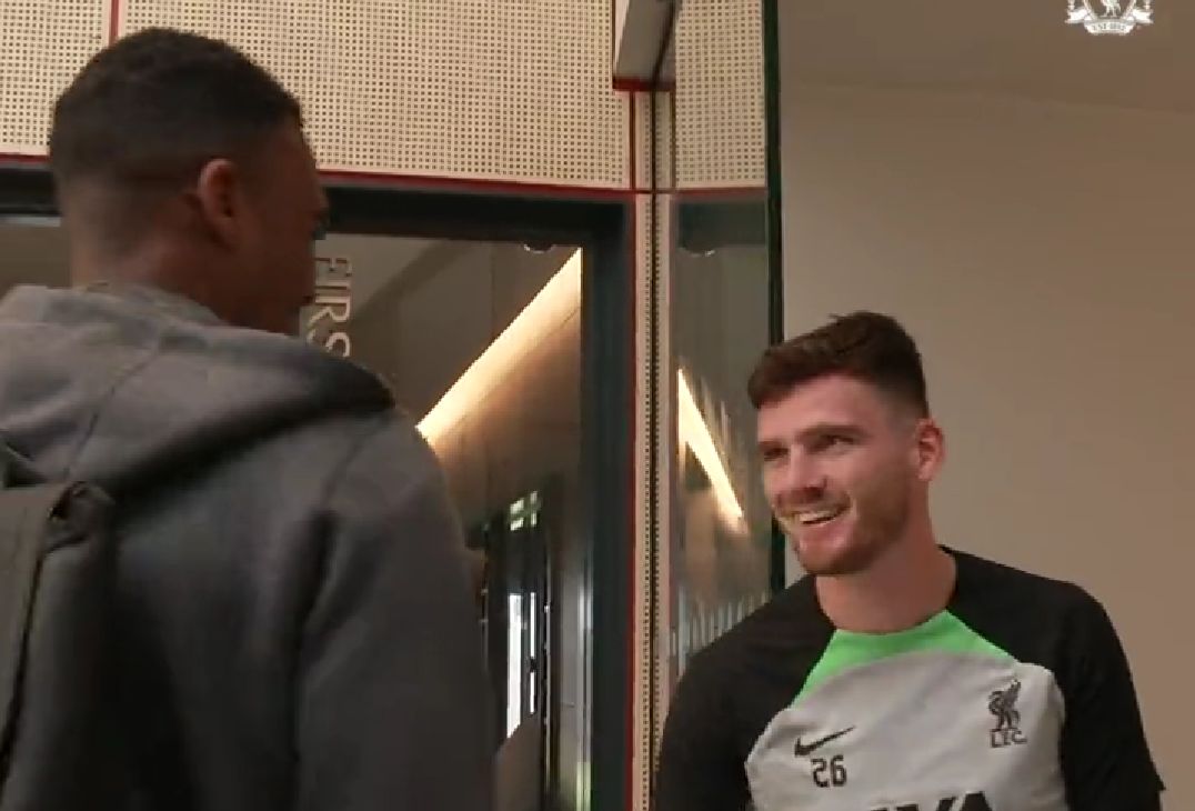 Video) Robertson's first words to Gravenberch will have LFC fans in bits