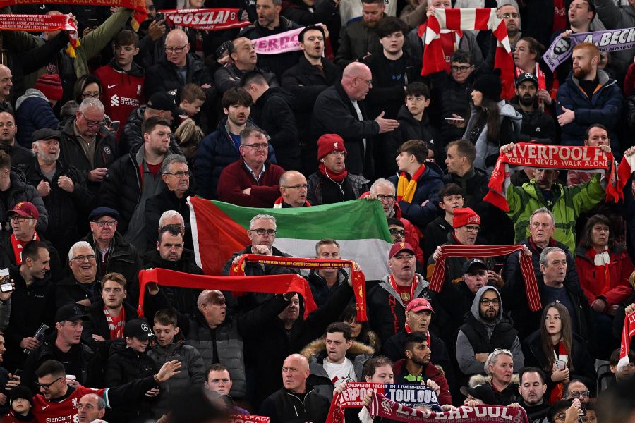 Liverpool get Palestine stance wrong as fan escorted out of the Kop