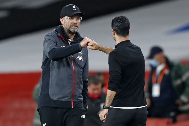 Klopp, Arteta, Liverpool
