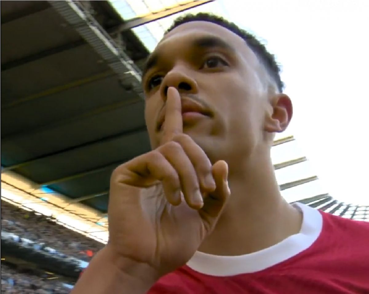 (Video) Trent revels in his 'funny' celebration of Liverpool equaliser